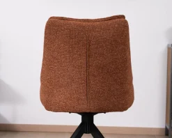Lot de 2 chaises contemporaines en tissu terracotta 