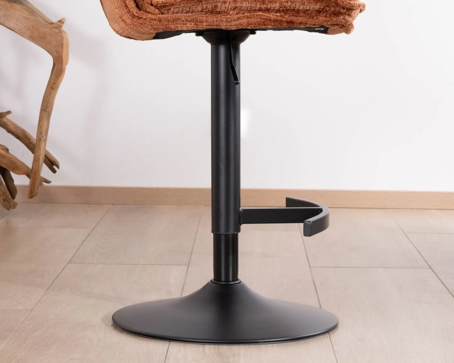 Lot de 2 chaises de bar matelassées réglables en hauteur "Topley" coloris terracotta