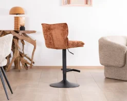 Lot de 2 chaises de bar matelassées réglables en hauteur
