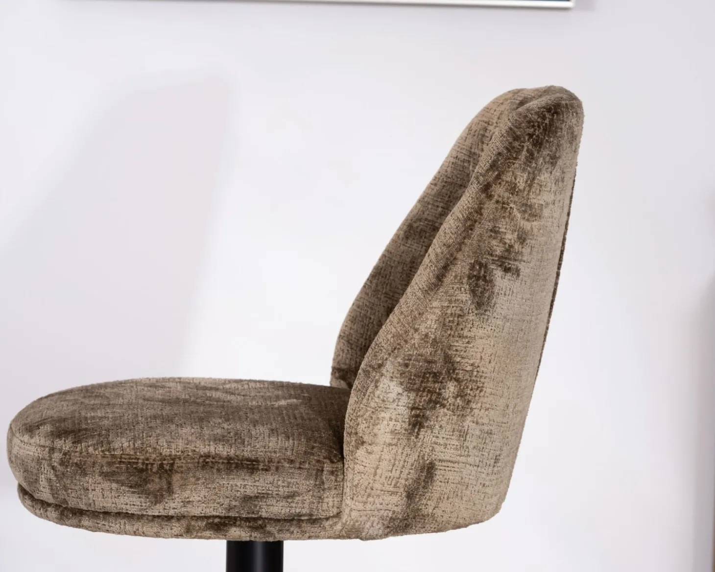 Lot de 2 chaises de bar réglables en hauteur "Zoung" en velours moka