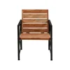 Lot de 2 chaises de jardin en bois et métal "Gardénia"