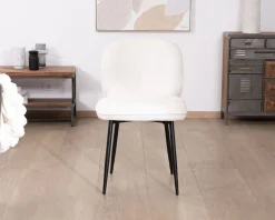 Lot de 2 chaises de repas confort style scandinave 