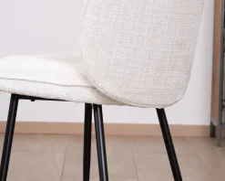 Lot de 2 chaises de repas confort style scandinave 