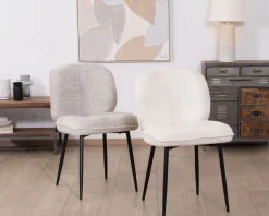 Lot de 2 chaises de repas confort style scandinave 