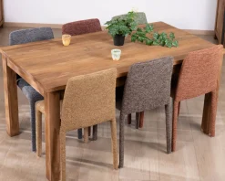 Lot de 4 chaises de repas empilables avec habillage intégral 