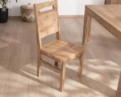 Lot de 2 chaises de repas en palissandre 