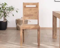 Lot de 2 chaises de repas en palissandre 