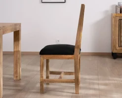 Lot de 2 chaises de repas en manguier brut 