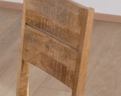 Lot de 2 chaises de repas en manguier brut 