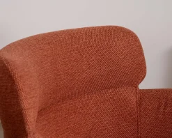 Lot de 2 chaises de repas terracotta et pieds métal style vintage 
