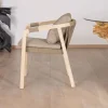 Lot de 2 chaises de repas confort et design en teck recyclé "Eole"