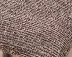 Lot de 4 chaises de repas contemporaines en tissu cacao tramé “Otto” revêtement intégral et lignes épurées