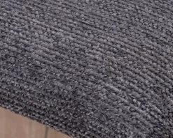 Lot de 4 chaises de repas empilables en tissu gris graphite texturé “Otto”