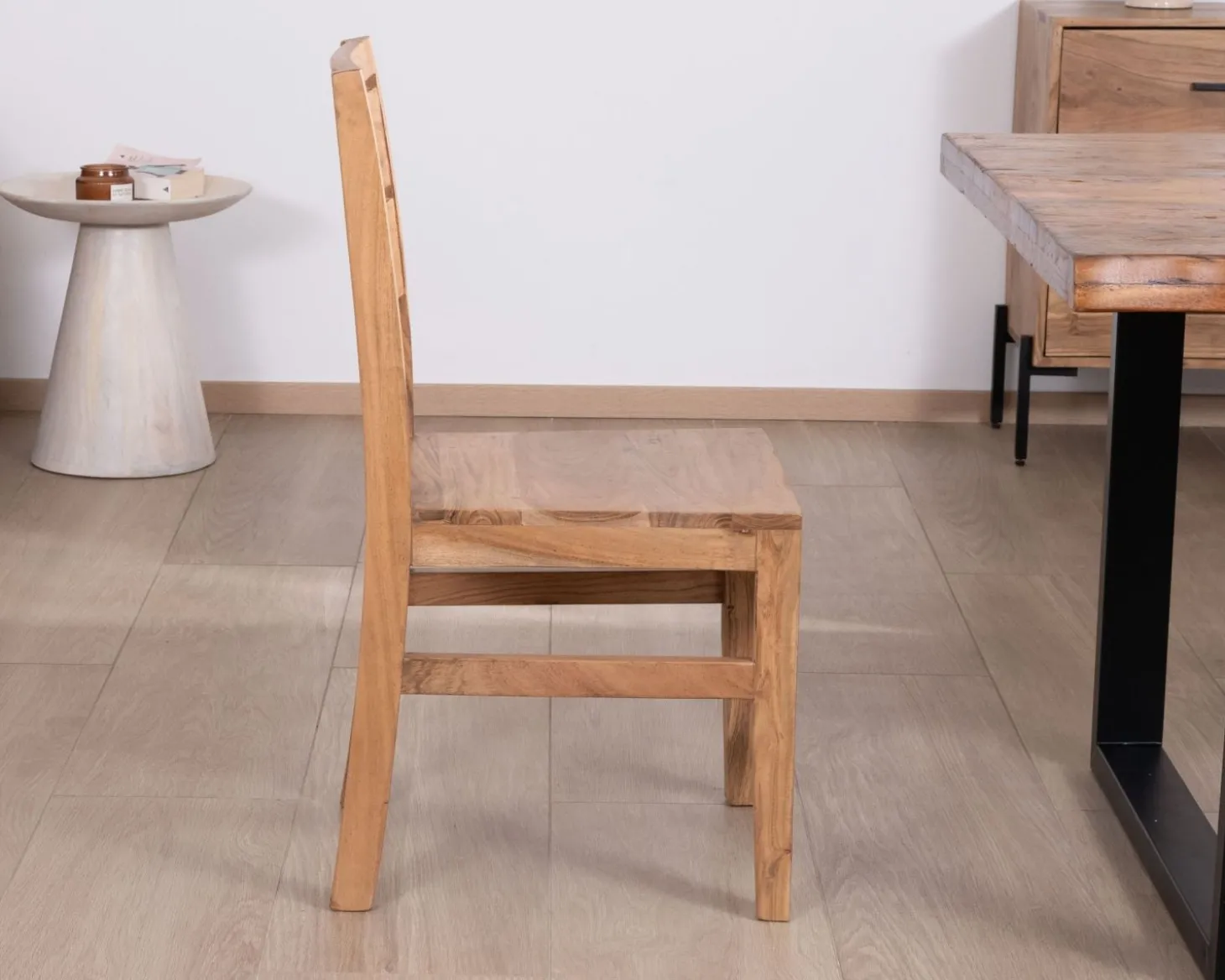 Lot de 2 chaises de repas en acacia massif "Conoa"