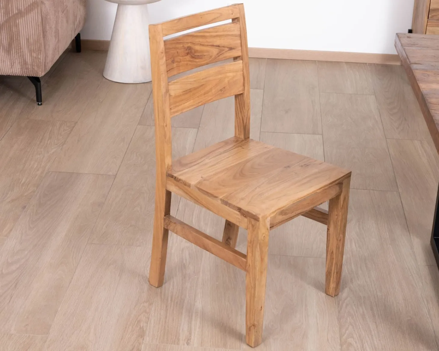 Lot de 2 chaises de repas en acacia massif "Conoa"