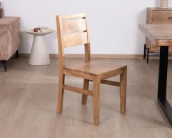 Lot de 2 chaises de repas en acacia massif