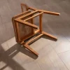 Lot de 2 chaises de repas en teck avec dossier en cannage "Natsu"