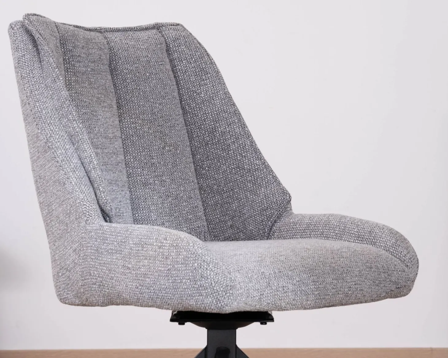 Lot de 2 chaises de repas pivotantes en tissu gris "Webber"