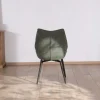 Lot de 2 chaises de repas design et enveloppantes "Niko" tissu vert kaki