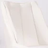 Lot de 2 chaises de repas en tissu blanc et pied pivotant en métal "Webber"