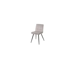 Lot de 4 chaises de repas grises et noires 