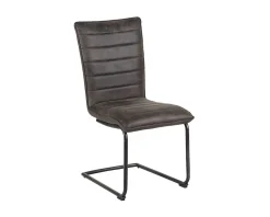Lot de 2 chaises de salle à manger vintages grises et noires Casita