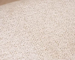Lot de 2 chaises design et confortables en tissu bouclettes blanc 