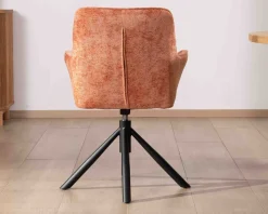 Lot de 2 chaises en tissu terracotta 