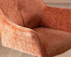 Lot de 2 chaises en tissu terracotta 
