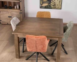 Lot de 2 chaises en tissu terracotta 