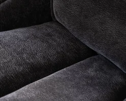 Lot de 2 chaises en tissu gris sur pied tournant en métal 