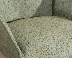 Lot de 2 chaises en tissu vert doux 
