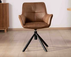 Lot de 2 chaises enveloppantes sur pied rotatif 