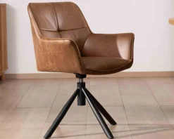 Lot de 2 chaises enveloppantes sur pied rotatif 