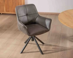 Lot de 2 chaises enveloppantes sur pieds rotatif 