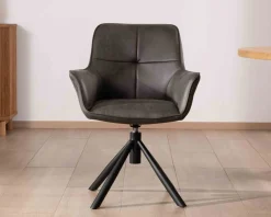 Lot de 2 chaises enveloppantes sur pieds rotatif 