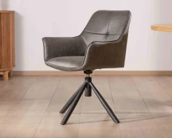 Lot de 2 chaises enveloppantes sur pieds rotatif 