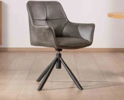 Lot de 2 chaises enveloppantes sur pieds rotatif 