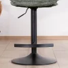 Lot de 2 chaises hautes réglables en hauteur "Topley" confort matelassé en velours vert sauge