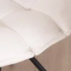 Lot de 2 chaises pivotantes 360° "Cassidy" design et matelassées en tissu blanc cassé