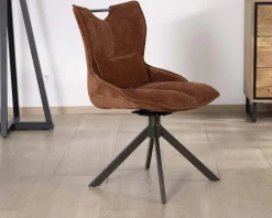 Lot de 2 chaises tournantes style rétro 
