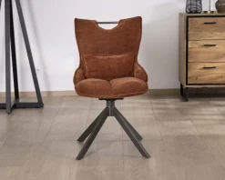 Lot de 2 chaises tournantes style rétro 