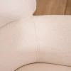Lot de 2 chaises vintage en tissu blanc "Riméno" et pieds métal