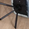 Lot de 2 fauteuils de repas pivotants en tissu bi texturé cuivré "Chilko" esprit rétro