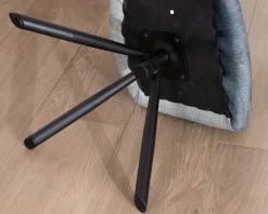 Lot de 2 fauteuils de repas pivotants en tissu bi texturé cuivré "Chilko" esprit rétro