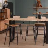 Mange debout 190cm "Jaffna" style moderne bois massif et métal