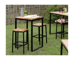 Mange-debout carré en bois exotique 70x70 cm 