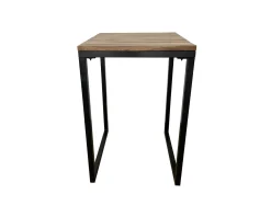 Mange-debout carré en bois exotique 70x70 cm 