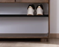 Meuble à chaussures en manguier massif