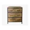 Meuble 3 tiroirs pour cuisine style industriel bois et métal "Atelier"